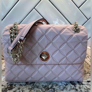 Kate Spade New York quilted baby pink purse/wallet combo